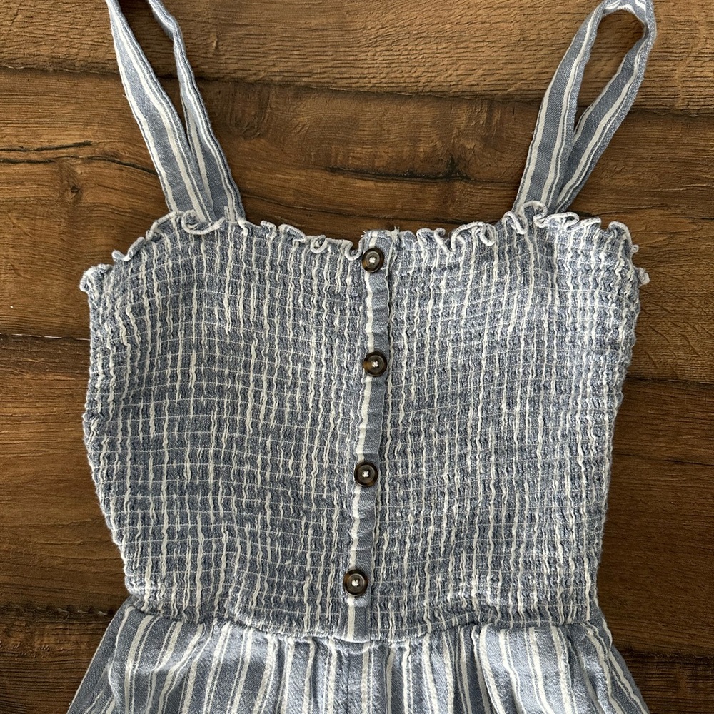 Hollister blue and white striped jumpsuit romper - Picture 2 of 9